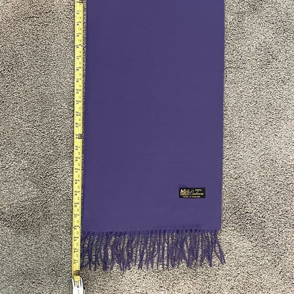 Lavender/Purple 100% Cashmere Scarf, Made in England - Picture 4 of 6